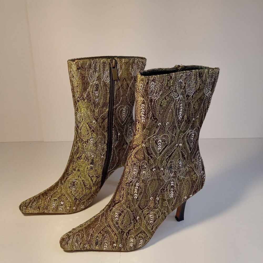 ANNE MICHELLE  KERBER -14 X MULTI COLOR  HIGH HEEL BOOTS